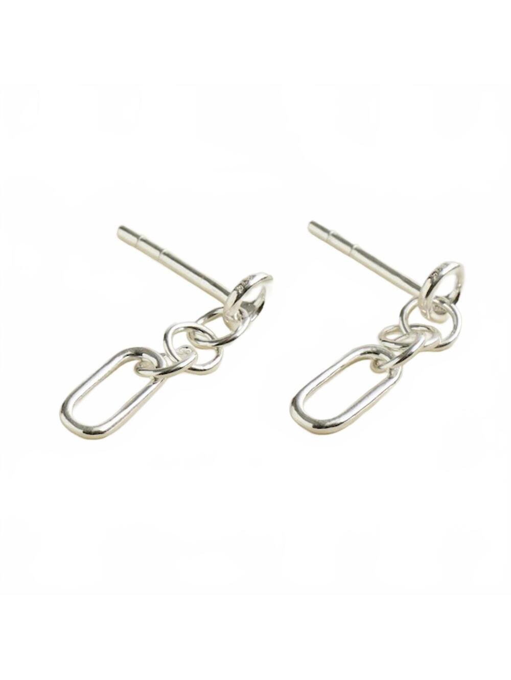 Madewell Demi Fine Chain Link Drop Earrings Sterling Silver